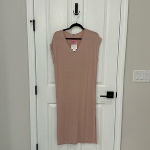 Pink midi dress
